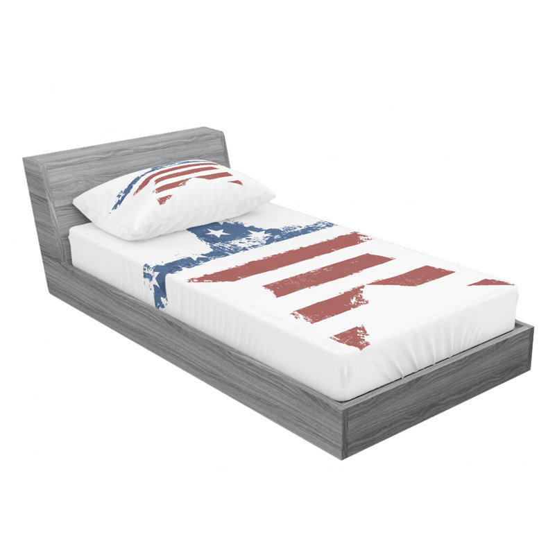Grunge Microfiber Sheet Set, Twin XL Sheet Set + Fitted Sheet + 1 Pillowcase