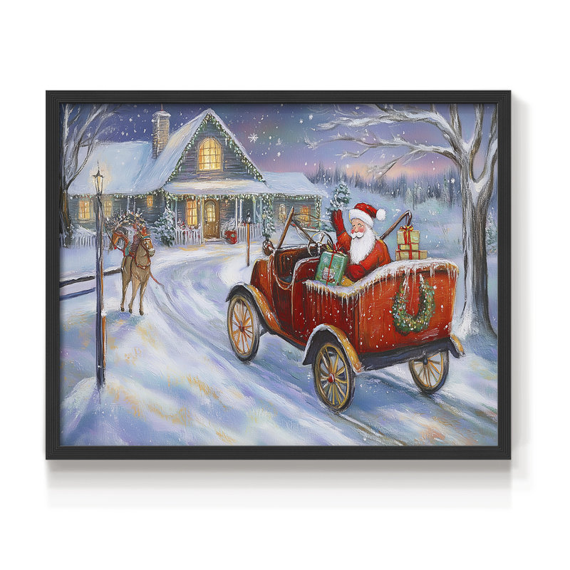Art de Noël - DCLXVI - Reproduction encadrée - Restickable, H 22 po x l 28 po, Noir, noir, noir, noir