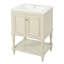 Meuble-lavabo de luxe moderne de 24 po de style palais rétro avec lavabo en céramique, tablette ouverte et rangement fermé, sculptures simplifiées-1409169645