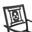 Chaise de salle à manger d'extérieur en métal Rusi