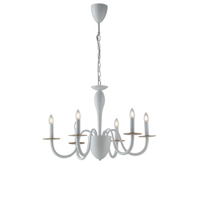 Ferndale 6 - Light Candle Style Chandelier