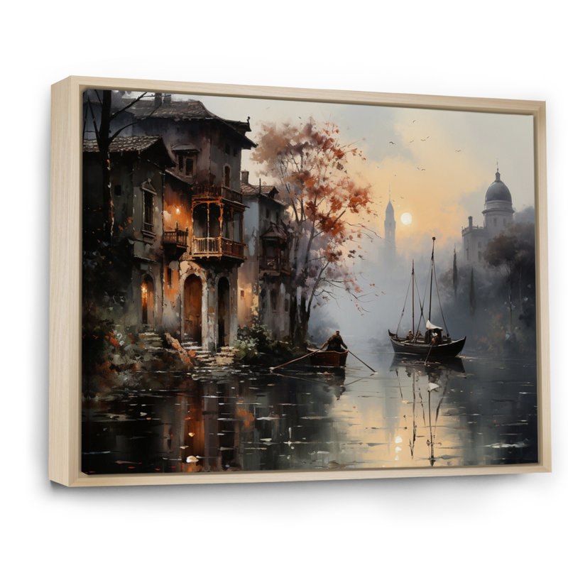 Canal Mystical Journey, atténué sur toile, H 34 po x l 44 po x P 1,5 po, Cadre naturel flottant