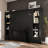 Murphy Platform Bed With Side Cabinets, Drawers And Led-885708779