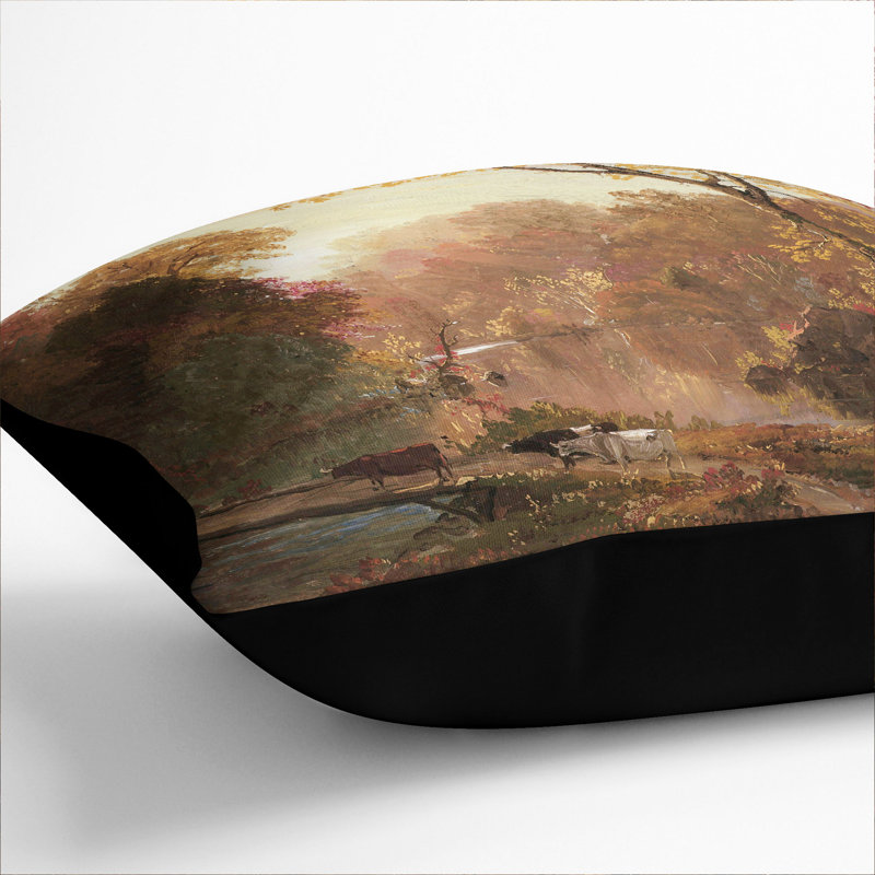 Autumn in North America Scatter Cushion, 40cm H x 40cm W x 15cm D, Black
