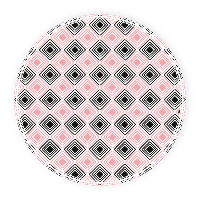 Harlem Non-Slip Geometric Indoor Doormat, Round 136cm