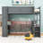 Jenri 1 Drawer Wood Loft Bed with Desk and Multi-storage Shelves and LED-1564587366