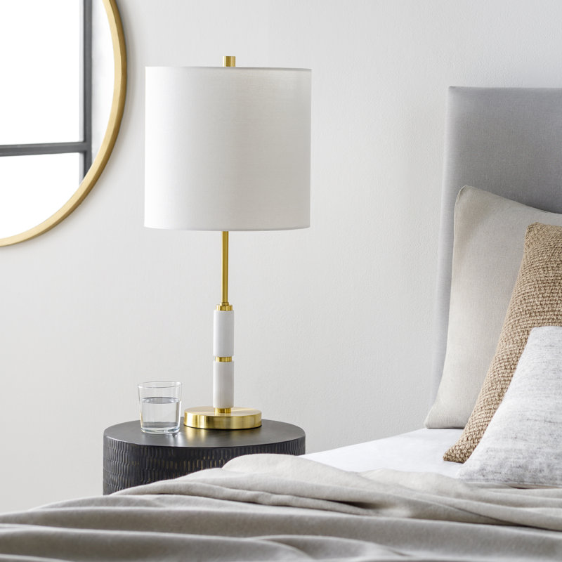 Metal and Stone Table Lamp