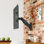 Support mural pour écran simple Onkron pour écran 13 à 34 pouces jusqu'à 17,6 lb, support pour écran à ressorts à gaz mural Vesa 75 x 75 et 100 x 100, hauteur réglable, support mural pour écran d'ordinateur noir