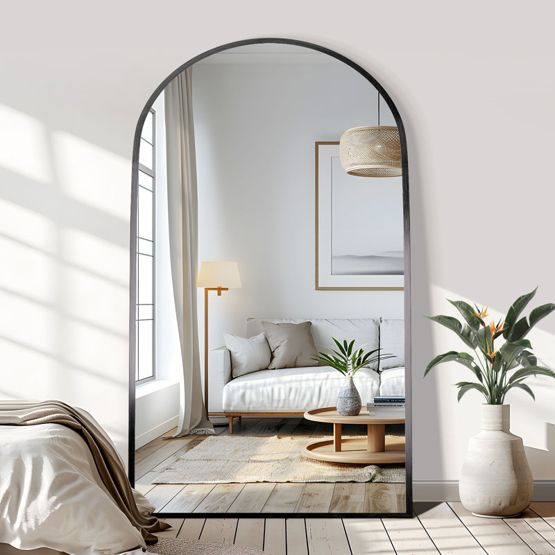 Miroir mural Krébiel, Noir, 71 po x 38 po