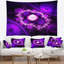 Tapisserie abstraites et cercles de couleur mauve et de vagues abstraits-28497476