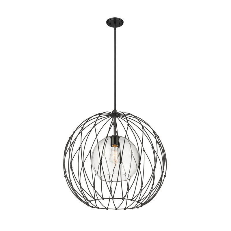 Luminaire suspendu 1 lumière Aafrin, H 104,75 po x l 24 po x P 24 po