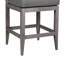 Tabouret de comptoir d'extérieur en bois d'eucalyptus gris avec coussins en oléfine gris Rigsby - Ensemble de 4-733307528-733307531-733307575