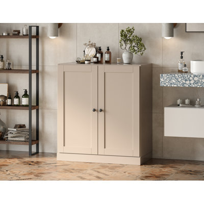 Palace Imports 100% Solid Wood 32" Bathroom Storage Cabinet with Shaker Doors & Adjustable Shelves