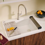 Ruvati 33" L x 22" W Drop-In Kitchen Sink with Accessories