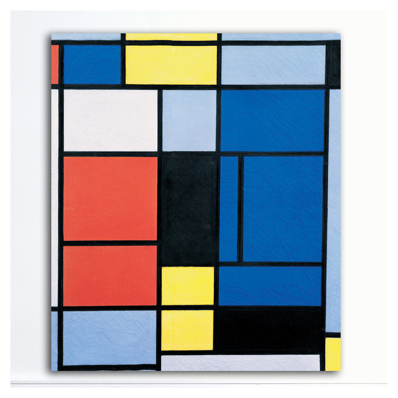 Piet Mondrian - Single Picture Frame Print, 120cm H x 100cm W x 1.8cm D