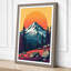 Mountain at Sunrise Retro - Wrapped Canvas-131764510-131764520