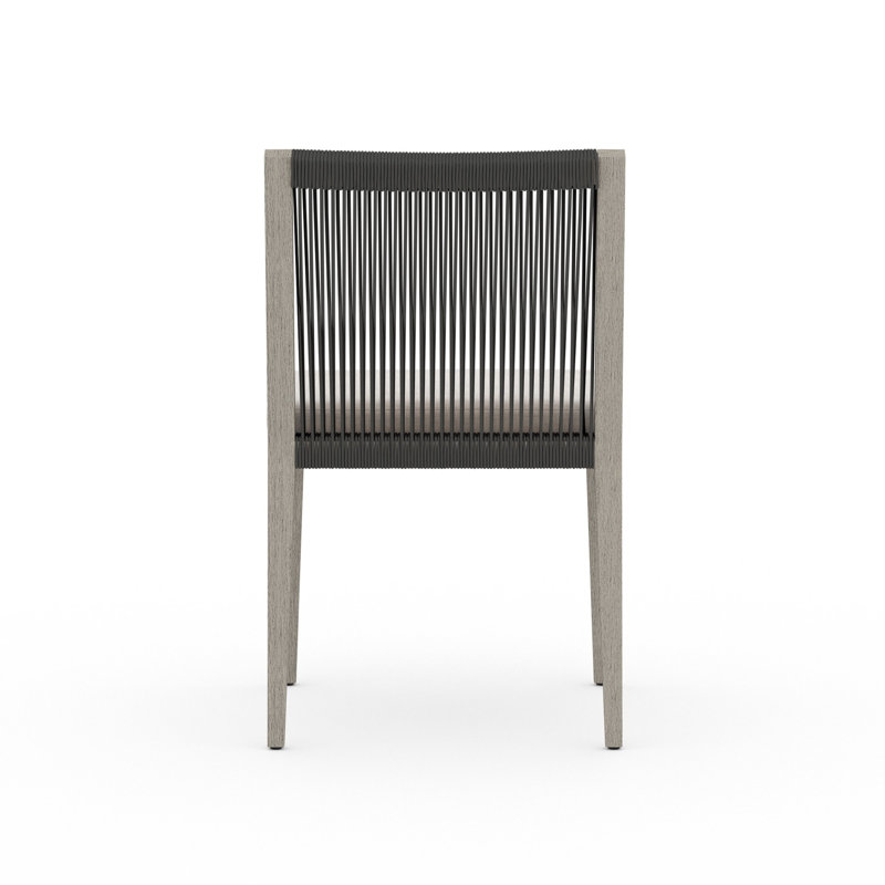 Dimitri Outdoor Dining Side Chair, Gray, Faye Sand