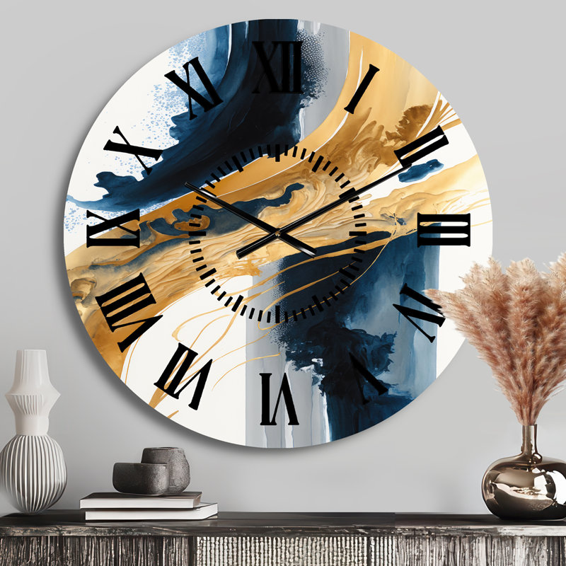 Horloge murale moderne en forme de spirale abstraite III, Médium