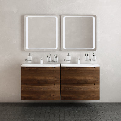 Ensemble de meuble-lavabo mural avec lavabo Jailenne