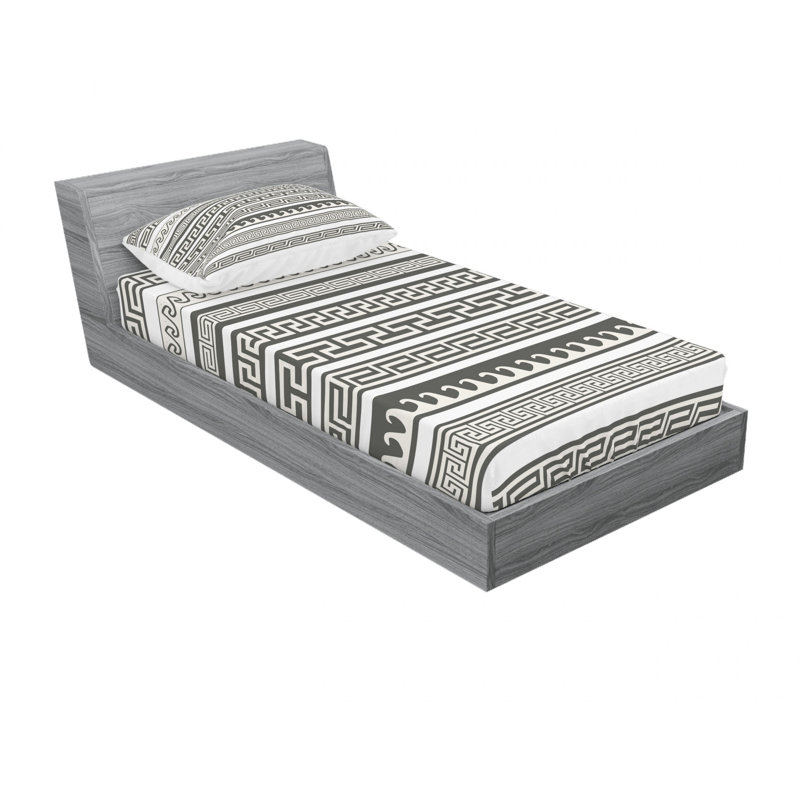 Ensemble de draps Ikat, Ensemble de draps pour lit simple avec drap-housse