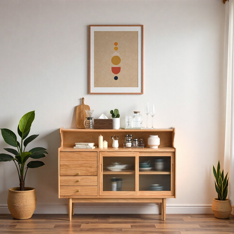 Vitrine simple et haute beauté, H 36,22 po x l 47,24 po x P 16,14 po