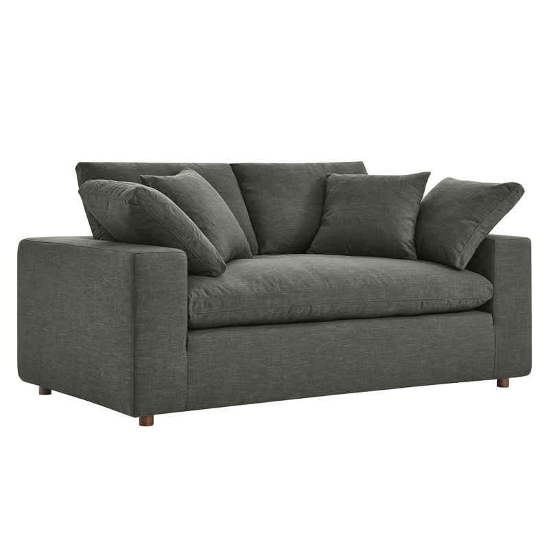 Modway Commix Down Filled Overstuffed Loveseat, Gray