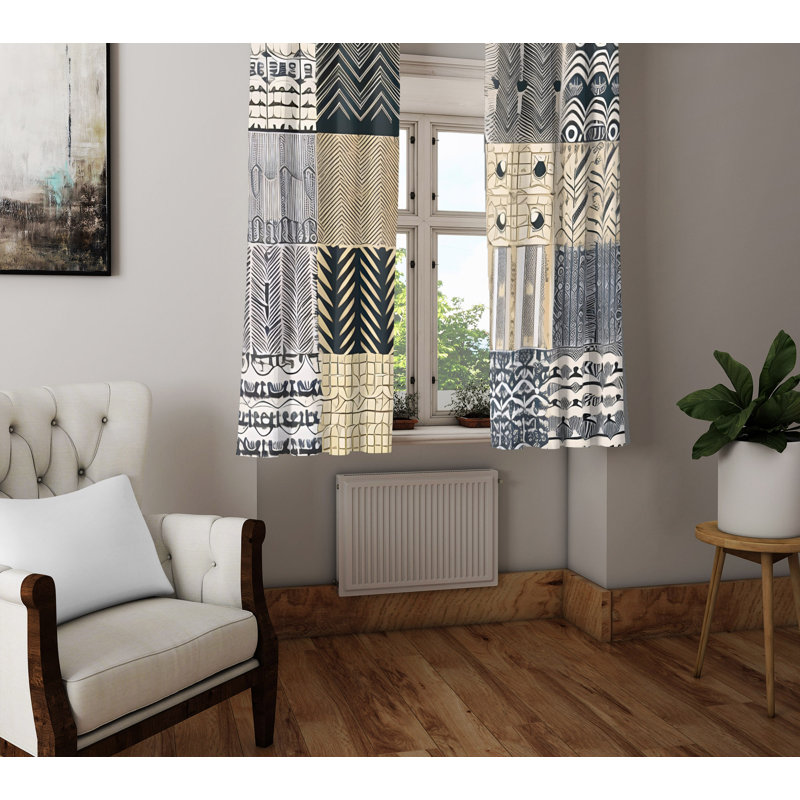 Breeleigh Semi Sheer Curtain Pair, 20" W x 52" L