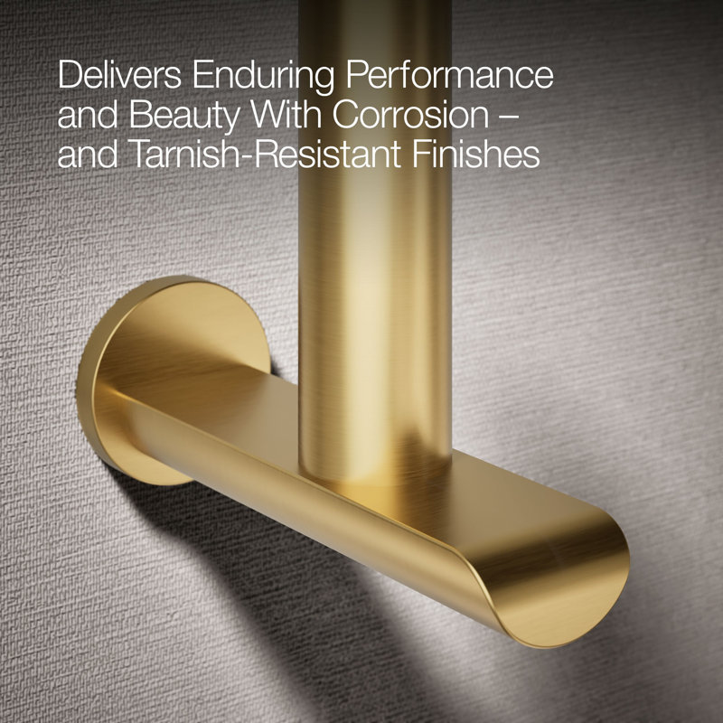 Avid Vertical Toilet Tissue Holder, Vibrant Brushed Moderne Brass