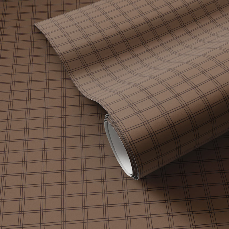 Hand Checks Wallpaper by Getty Images, Black/Tan II