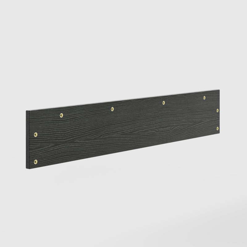 Panneau de lit, Grand lit, Noir noyer