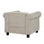 Fauteuil en lin touffeté 39 po-28475379