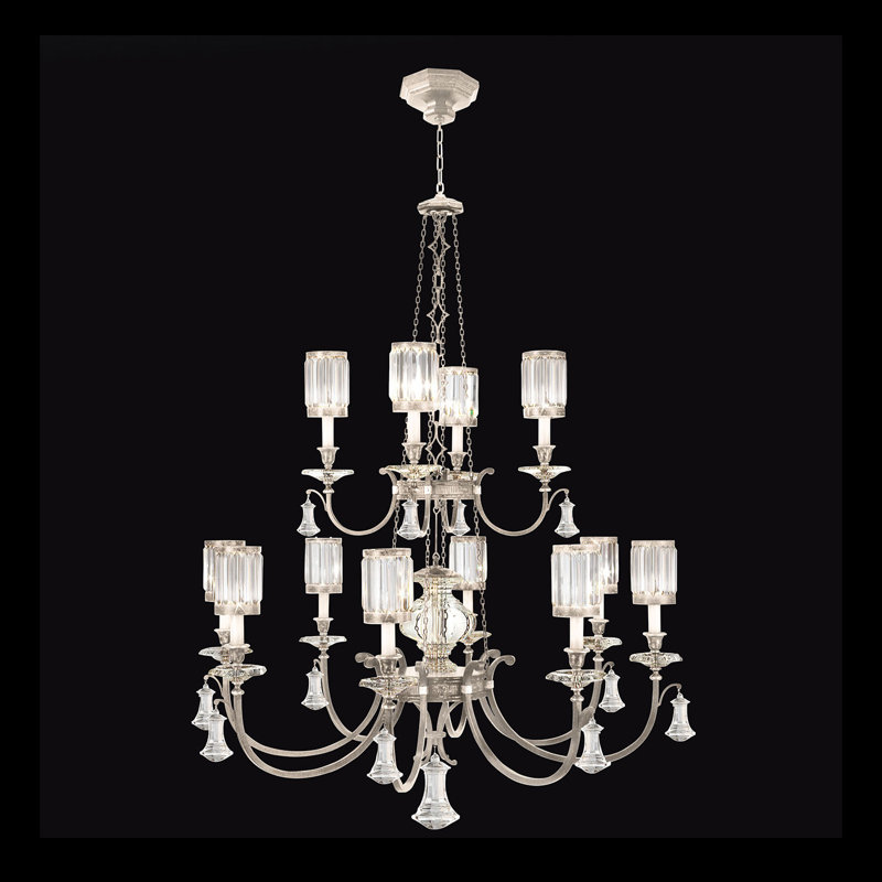 Lustre rond 53 po Eaton Place, Feuille d'argent