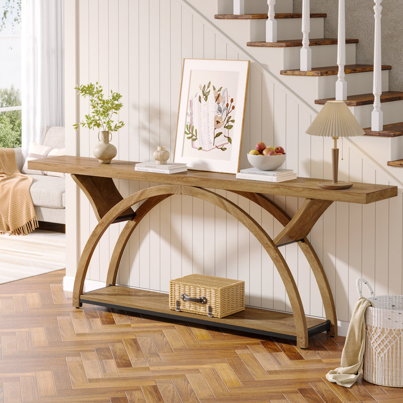 85cm Console Table, Light Brown