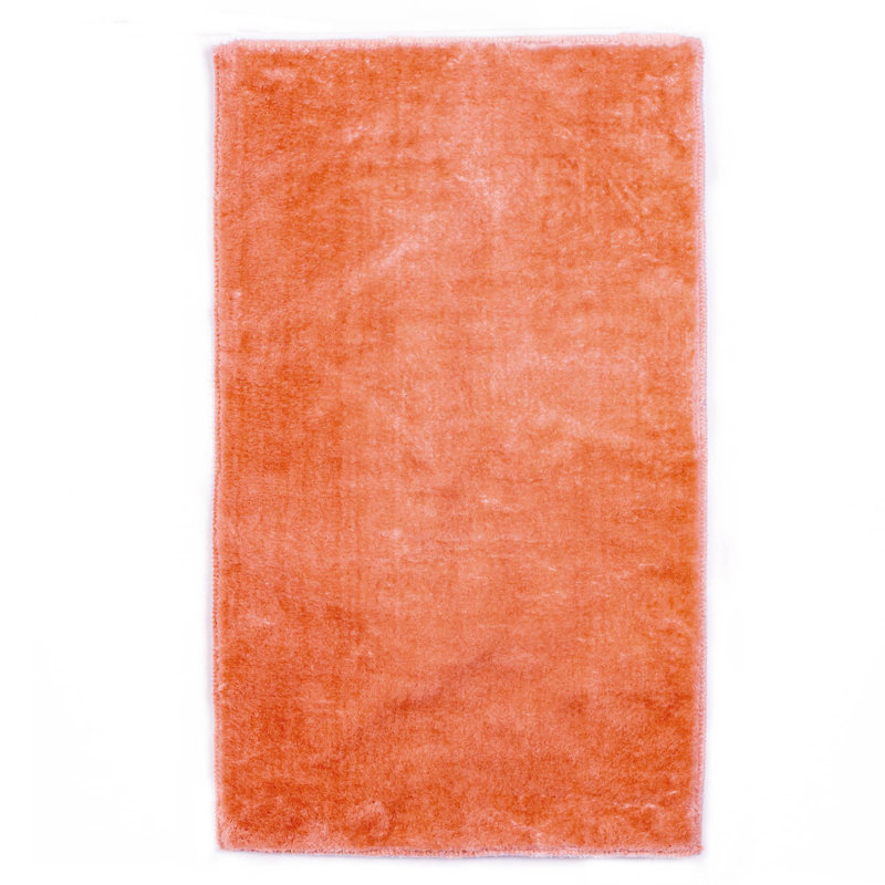 Tapis rose à poils longs Arina, Rectangle 6 pi 7 po x 9 pi