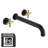 SUMERAIN High Flow Bathtub Faucet,  Extra Long Spout Double Handle Wall Mounted Tub Filler-91834103-92914150