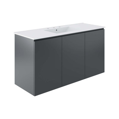 Modway Bryn 48" Wall-Mount Bathroom Vanity