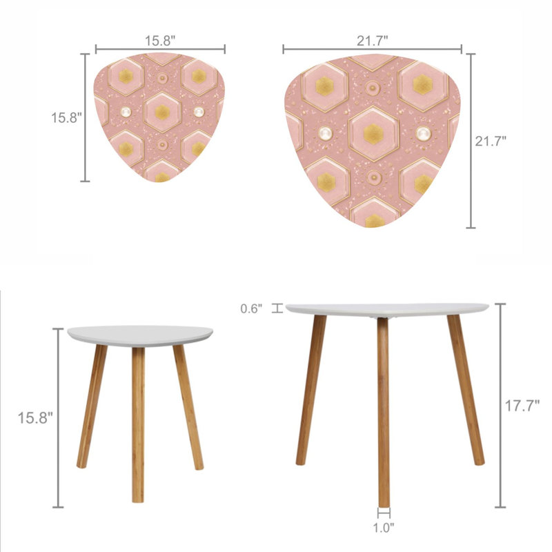 Ensemble de 2 tables basses gigognes Triangle