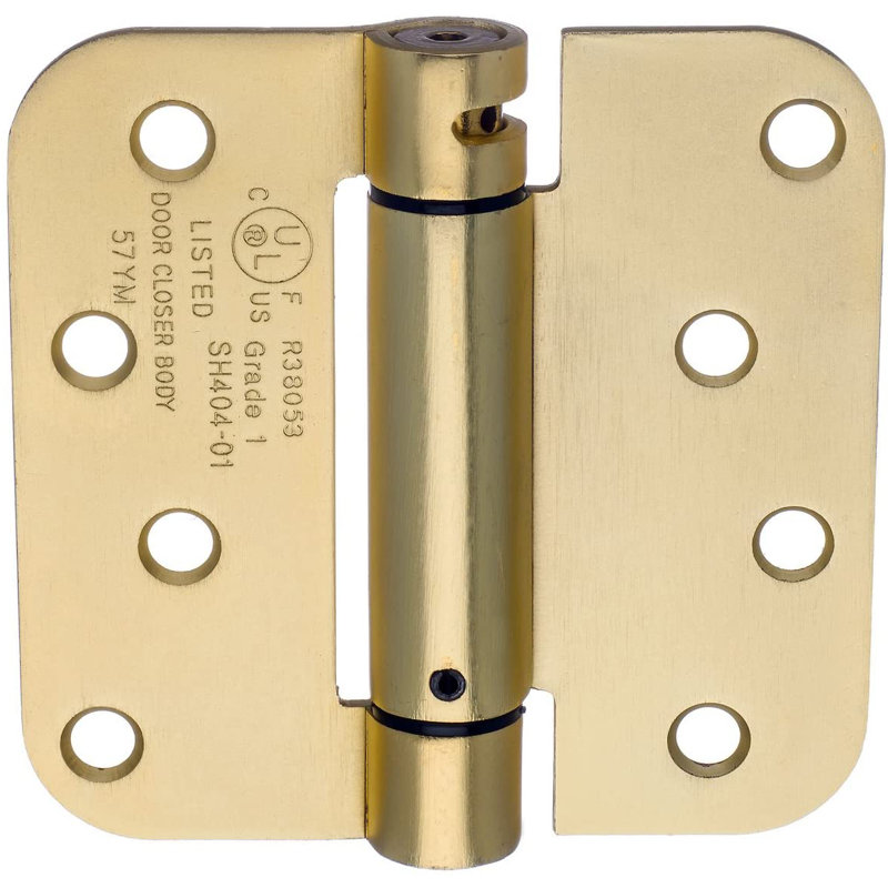 Charnières de porte à ressorts H 4 po x l 4 po, Laiton