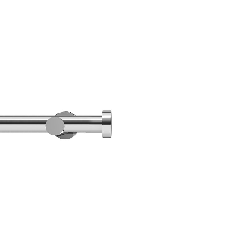 1cm Single Pole, Chrome, 2.8cm H x 150cm W x 2.8cm D