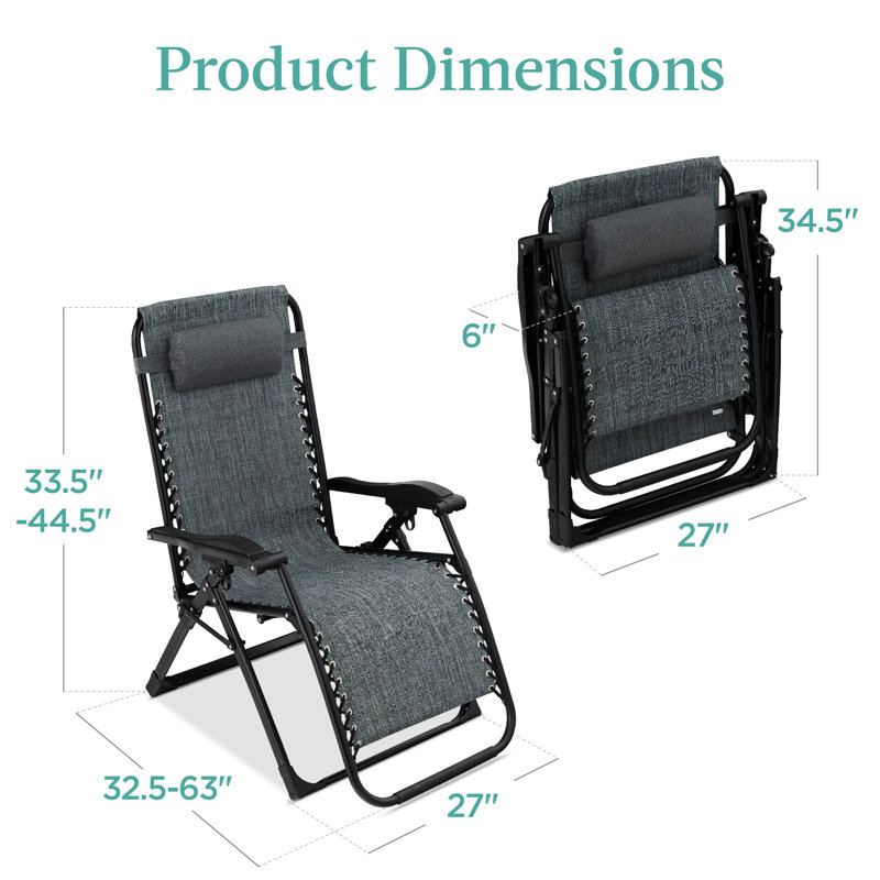 Rodriga Folding Zero Gravity Chair, Fossil Gray