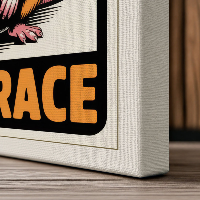 End This Rat Race Typography 1 Piece Wrapped Canvas Wall Art, 36x24 - 91.4 x 61.0 cm, Cream Border
