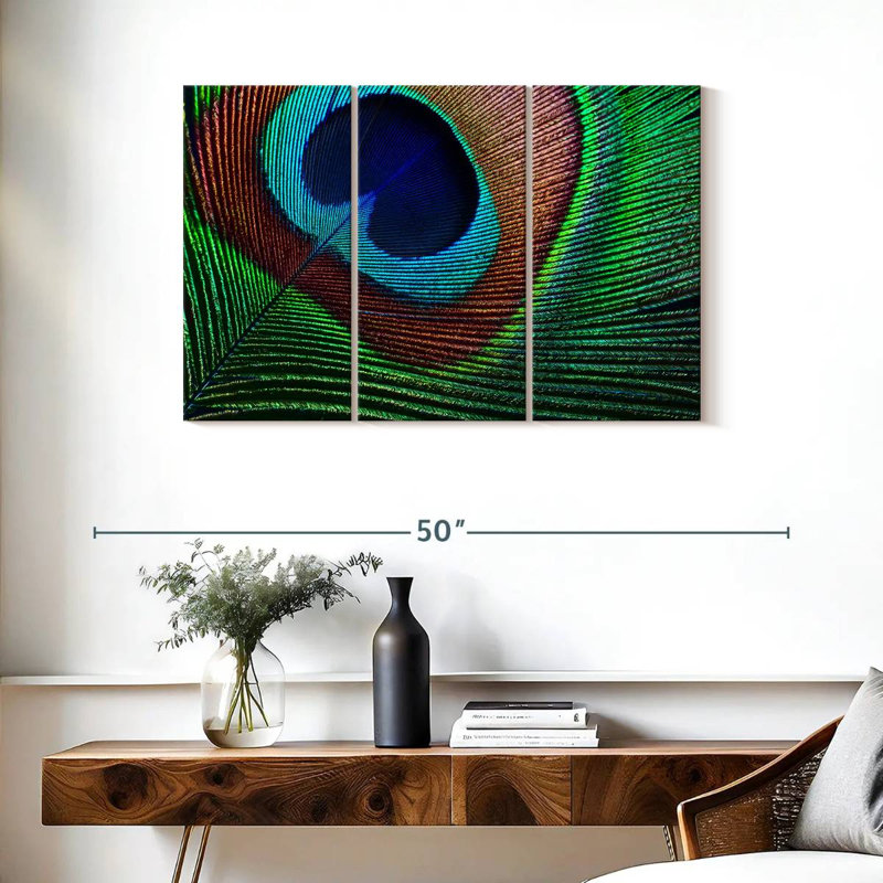 Brampt Fine Peacock Feather, 24" H x 38" W