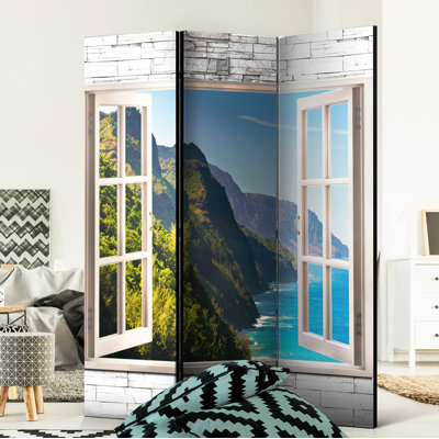 Chloe Solid Wood Folding Room Divider