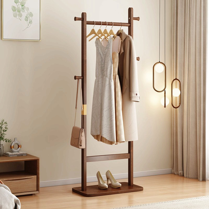Portemanteaux en bois massif 23,6 * 11 * 64,1 po Protection de l'environnement solide Facile à assembler Peut être placé dans la chambre / entrée / salon