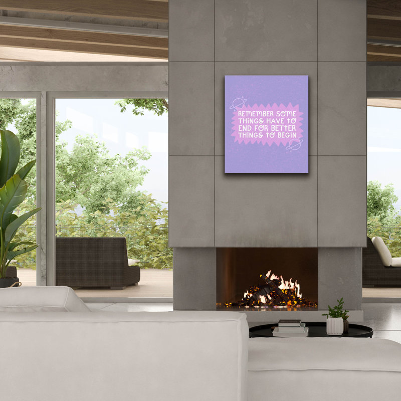  'Some Things Have To End' by Club Daydream Canvas Wall Art, 20" x 24", H 30 po x l 26 po x P 1,5 po