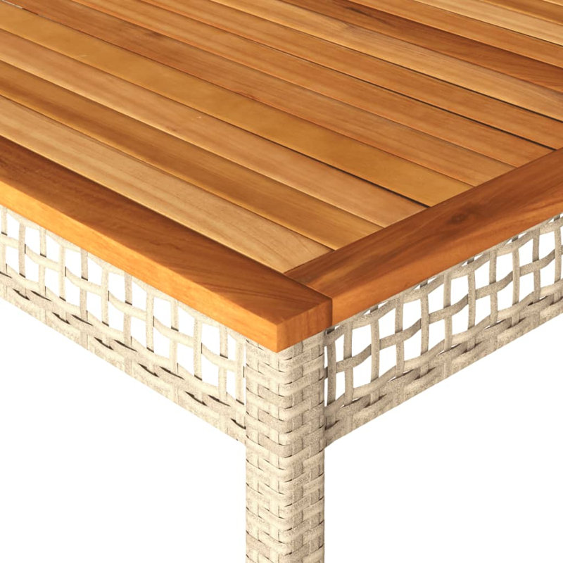 Swarthmore Metal Outdoor Dining Table , cm W cm D, Beige, 75cm H x 90cm W x 180cm D