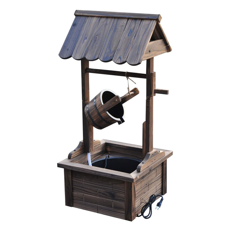 Indoor Outdoor Wood Waterfall Fountain