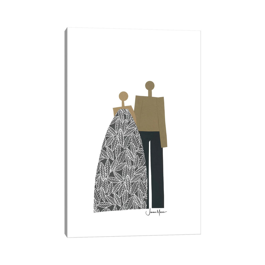African American Couple in Black and White by Jemma  - Wrapped Canvas Graphic Art Print East Urban Home 