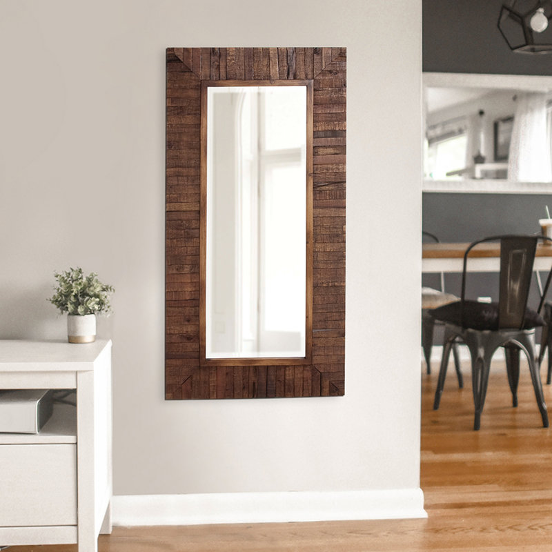 Miroir décoratif rectangulaire en bois Adnopoz