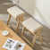 26.8"H Solid Wood Backless Counter Stool With Linen Upholstered Seat